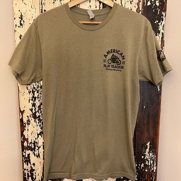 Men’s American Flat Tracker Clothing Co Motorcycle T-shirt. Size L. - Picture 1 of 7
